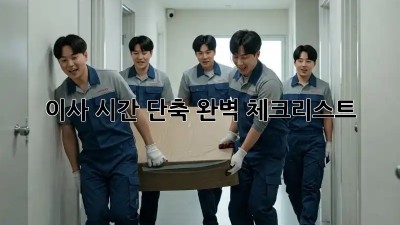 이사 시간 단축, 완벽 체크리스트!